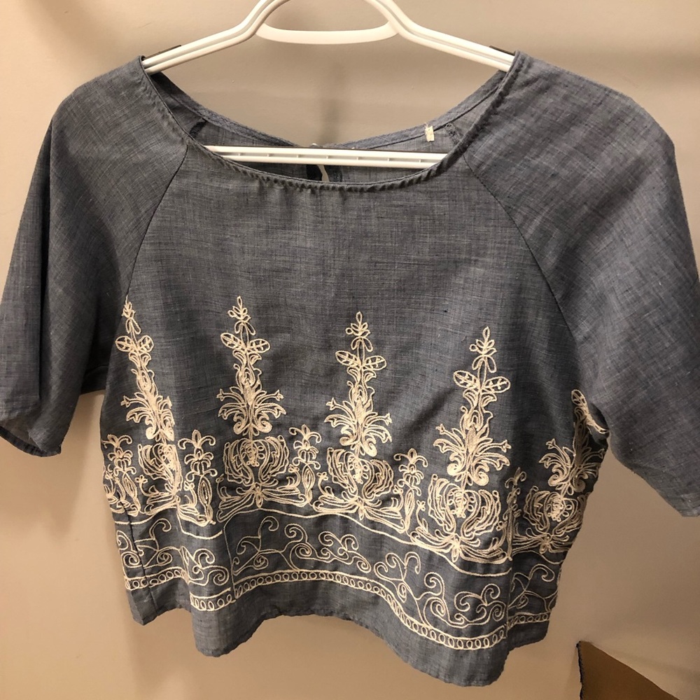 Denim crop top